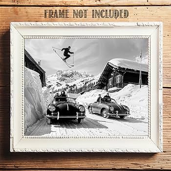 Amazon.com: Vintage Ski Jump Black & White Photography: 11x14
